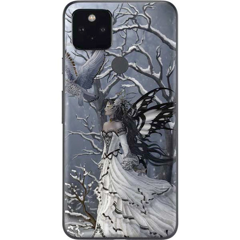 Fairy with Owl in Snow by Nene Thomas Google Pixel 4a 5G Skin
